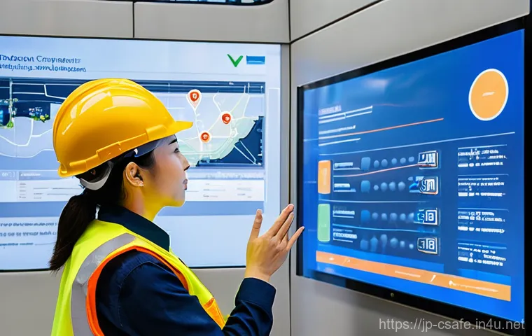 건설안전 관리자의 주요 업무 - **Prompt:** A focused and experienced Japanese construction safety manager, a man in his 40s to 50s,...