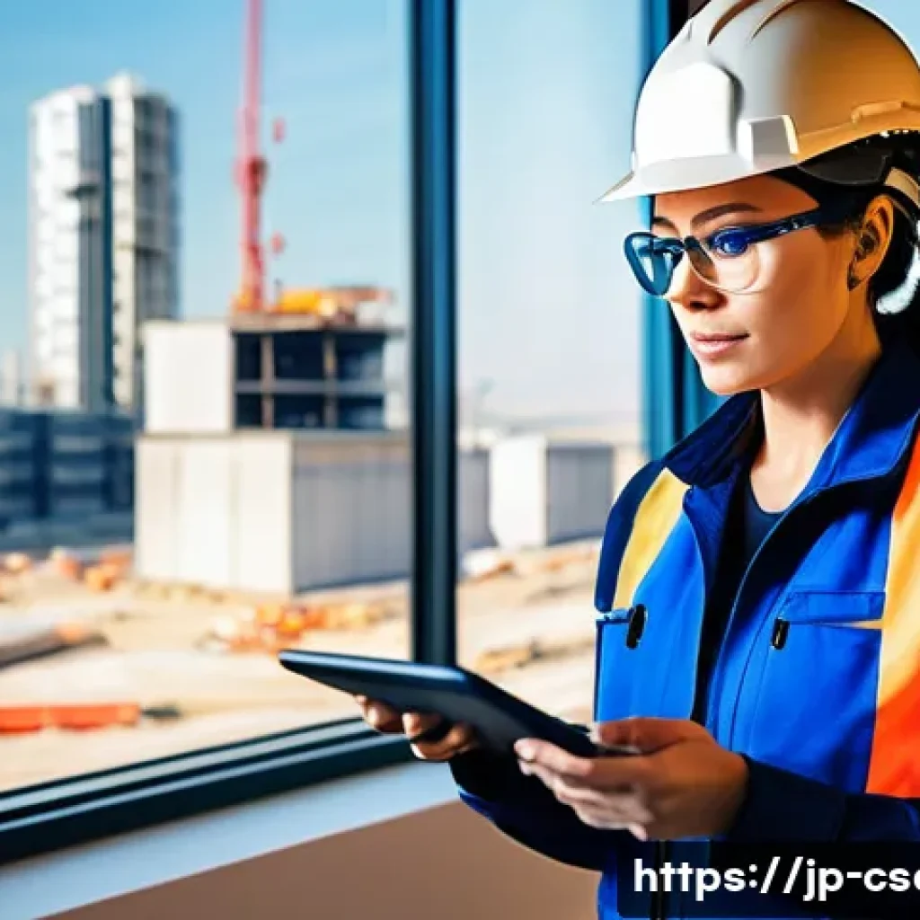 건설안전기사 자격증으로 현장 경험 활용하기 - **Prompt 1: Diligent Safety Professional on Site**
    "A highly detailed, realistic photo of a dedi...